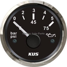 2" 52mm Waterproof Oil Pressure Gauge 0-5 Bar with Backlight for Car Marine